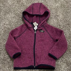 L.L. Bean Burgundy Fleece Jacket